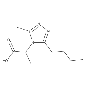 2-(3-butyl-5-methyl-4H-1,2,4-triazol-4-yl)propanoic acid Structure