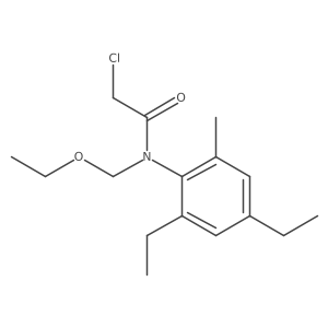 2-chloro-N-(2,4-diethyl-6-methyl-phenyl)-N-(ethoxymethyl)acetamide结构式