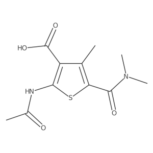 5-(Dimethylcarbamoyl)-2-acetamido-4-methylthiophene-3-carboxylic acid Structure