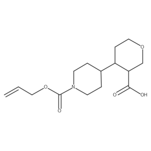 rac-(3R,4S)-4-{1-[(prop-2-en-1-yloxy)carbonyl]piperidin-4-yl}oxane-3-carboxylic acid Structure