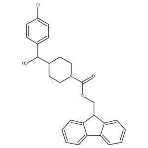 (9H-fluoren-9-yl)methyl 4-[(4-chlorophenyl)(hydroxy)methyl]piperidine-1-carboxylate结构式