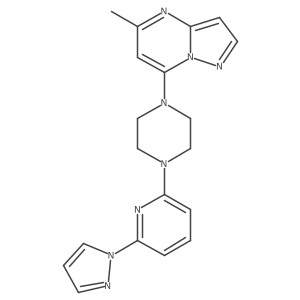 1-{5-methylpyrazolo[1,5-a]pyrimidin-7-yl}-4-[6-(1H-pyrazol-1-yl)pyridin-2-yl]piperazine Structure
