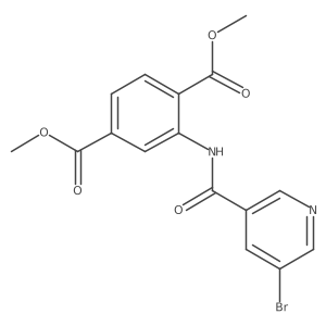 Dimethyl 2-{[(5-bromo-3-pyridyl)carbonyl]amino}terephthalate Structure