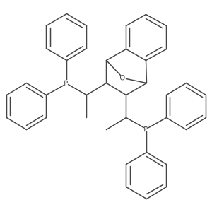 rel-(1R,2R,3R,4S)-2-((R)-1-(Diphenylphosphino)ethyl)-3-((S)-1-(diphenylphosphino)ethyl)-1,2,3,4-tetrahydro-1,4-epoxynaphthalene结构式