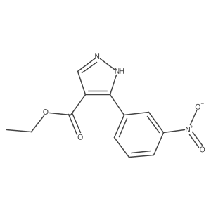 ethyl 5-(3-nitrophenyl)-1H-pyrazole-4-carboxylate Structure