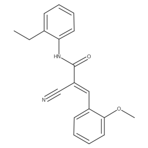 (2E)-2-cyano-N-(2-ethylphenyl)-3-(2-methoxyphenyl)acrylamide Structure