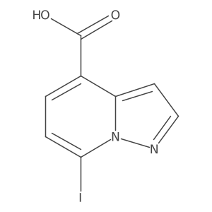 7-Iodo-pyrazolo[1,5-a]pyridine-4-carboxylic acid结构式