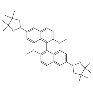 2,2'-(2,2'-Dimethoxy-[1,1'-binaphthalene]-6,6'-diyl)bis(4,4,5,5-tetramethyl-1,3,2-dioxaborolane) Structure