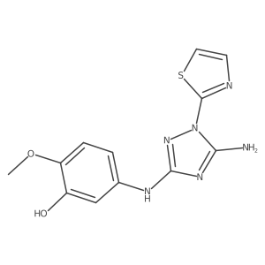 5-(5-Amino-1-thiazol-2-yl-1h-[1,2,4]triazol-3-ylamino)-2-methoxy-phenol Structure