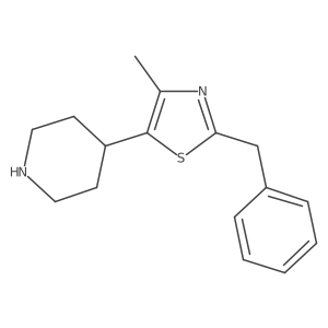 2-Benzyl-4-methyl-5-piperidin-4-yl-1,3-thiazole结构式