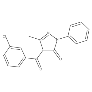 4-(3-chlorobenzoyl)-3-methyl-1-phenyl-1H-pyrazol-5(4H)-one结构式