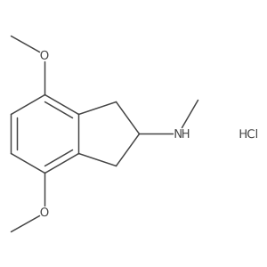 4,7-dimethoxy-N-methyl-2,3-dihydro-1H-inden-2-amine hydrochloride结构式