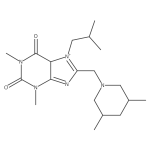 8-[(3,5-dimethylpiperidin-1-yl)methyl]-1,3-dimethyl-7-(2-methylpropyl)-5H-purin-7-ium-2,6-dione Structure