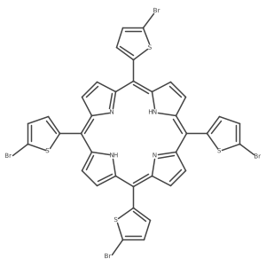 5,10,15,20-Tetrakis(5-bromothiophen-2-yl)porphyrin结构式