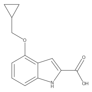 4-(cyclopropylmethoxy)-1H-indole-2-carboxylic acid结构式