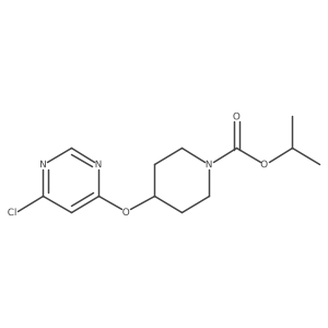 4-(6-Chloro-pyrimidin-4-yloxy)-piperidine-1-carboxylic acid isopropyl ester结构式