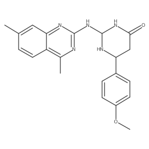 2-[(4,7-Dimethylquinazolin-2-yl)amino]-6-(4-methoxyphenyl)-1,3-diazinan-4-one结构式