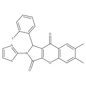 1-(2-Fluorophenyl)-6,7-dimethyl-2-(thiazol-2-yl)-1,2-dihydrochromeno[2,3-c]pyrrole-3,9-dione Structure