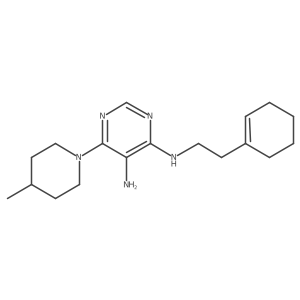 N4-[2-(1-Cyclohexen-1-yl)ethyl]-6-(4-methyl-1-piperidinyl)-4,5-pyrimidinediamine Structure