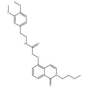 N-(3,4-dimethoxyphenethyl)-2-((2-(2-methoxyethyl)-1-oxo-1,2-dihydroisoquinolin-5-yl)oxy)acetamide Structure