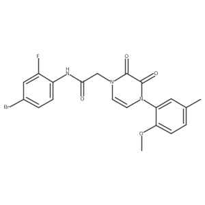 N-(4-bromo-2-fluorophenyl)-2-(4-(2-methoxy-5-methylphenyl)-2,3-dioxo-3,4-dihydropyrazin-1(2H)-yl)acetamide Structure