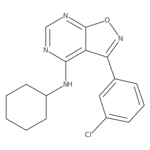 3-(3-chlorophenyl)-N-cyclohexylisoxazolo[5,4-d]pyrimidin-4-amine Structure