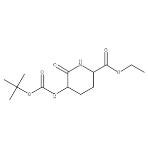 Ethyl 5-((tert-butoxycarbonyl)amino)-6-oxopiperidine-2-carboxylate Structure