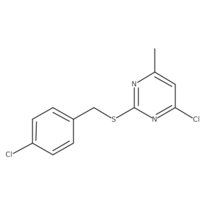 4-Chloro-2-((4-chlorobenzyl)thio)-6-methylpyrimidine Structure