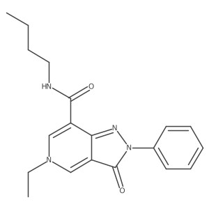 N-butyl-5-ethyl-3-oxo-2-phenyl-3,5-dihydro-2H-pyrazolo[4,3-c]pyridine-7-carboxamide结构式