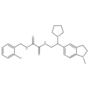 N1-(2-chlorobenzyl)-N2-(2-(1-methylindolin-5-yl)-2-(pyrrolidin-1-yl)ethyl)oxalamide Structure