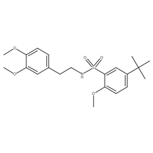5-tert-butyl-N-[2-(3,4-dimethoxyphenyl)ethyl]-2-methoxybenzenesulfonamide结构式