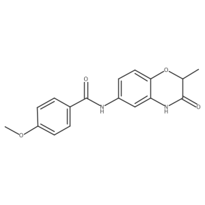 4-methoxy-N-(2-methyl-3-oxo-3,4-dihydro-2H-1,4-benzoxazin-6-yl)benzamide结构式