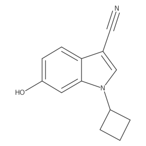 1-cyclobutyl-6-hydroxy-1H-indole-3-carbonitrile结构式