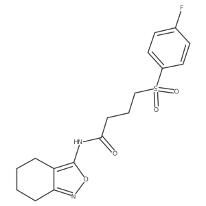 4-((4-fluorophenyl)sulfonyl)-N-(4,5,6,7-tetrahydrobenzo[c]isoxazol-3-yl)butanamide Structure