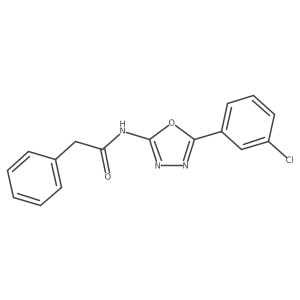 N-[5-(3-chlorophenyl)-1,3,4-oxadiazol-2-yl]-2-phenylacetamide Structure