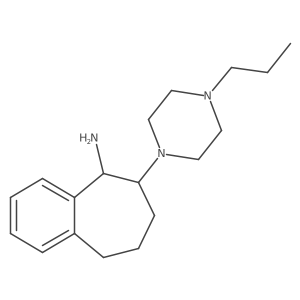 6,7,8,9-Tetrahydro-6-(4-propyl-1-piperazinyl)-5H-benzocyclohepten-5-amine结构式