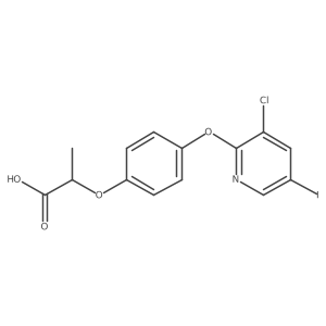 2-[4-[(3-Chloro-5-iodo-2-pyridinyl)oxy]phenoxy]propanoic acid结构式