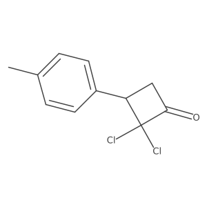 2,2-Dichloro-3-(4-methylphenyl)cyclobutan-1-one结构式
