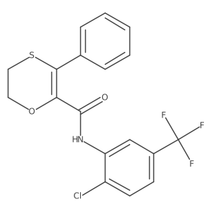 N-[2-chloro-5-(trifluoromethyl)phenyl]-3-phenyl-5,6-dihydro-1,4-oxathiine-2-carboxamide Structure