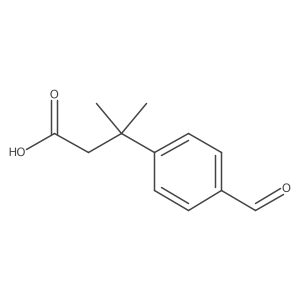 CC(C)(CC(=O)O)c1ccc(C=O)cc1结构式