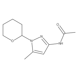N-(5-Methyl-1-(tetrahydro-2H-pyran-2-yl)-1H-pyrazol-3-yl)acetamide结构式