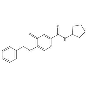 5-(benzyloxy)-N-cyclopentyl-4-oxo-4H-pyran-2-carboxamide结构式