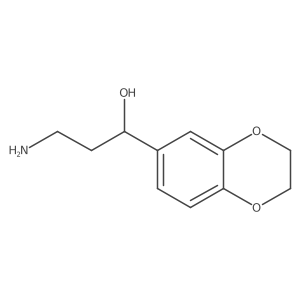 3-Amino-1-(2,3-dihydrobenzo[b][1,4]dioxin-6-yl)propan-1-ol结构式