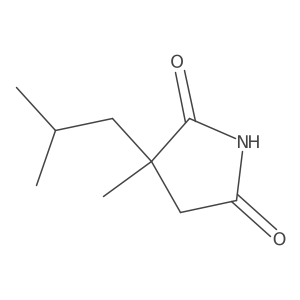 3-Methyl-3-(2-methylpropyl)pyrrolidine-2,5-dione结构式