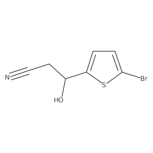 3-(5-Bromothiophen-2-yl)-3-hydroxypropanenitrile结构式