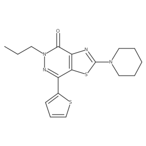 2-(piperidin-1-yl)-5-propyl-7-(thiophen-2-yl)thiazolo[4,5-d]pyridazin-4(5H)-one Structure
