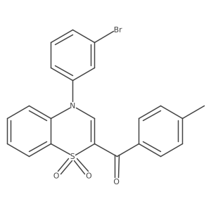 [4-(3-bromophenyl)-1,1-dioxido-4H-1,4-benzothiazin-2-yl](4-methylphenyl)methanone Structure