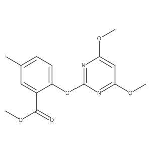 Methyl 2-[(4,6-dimethoxy-2-pyrimidinyl)oxy]-5-iodobenzoate Structure