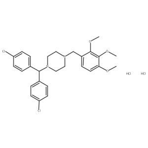 1-[Bis(4-chlorophenyl)methyl]-4-[(2,3,4-trimethoxyphenyl)methyl]piperazine dihydrochloride结构式