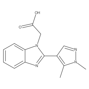 2-[2-(1,5-dimethyl-1H-pyrazol-4-yl)-1H-1,3-benzodiazol-1-yl]acetic acid Structure